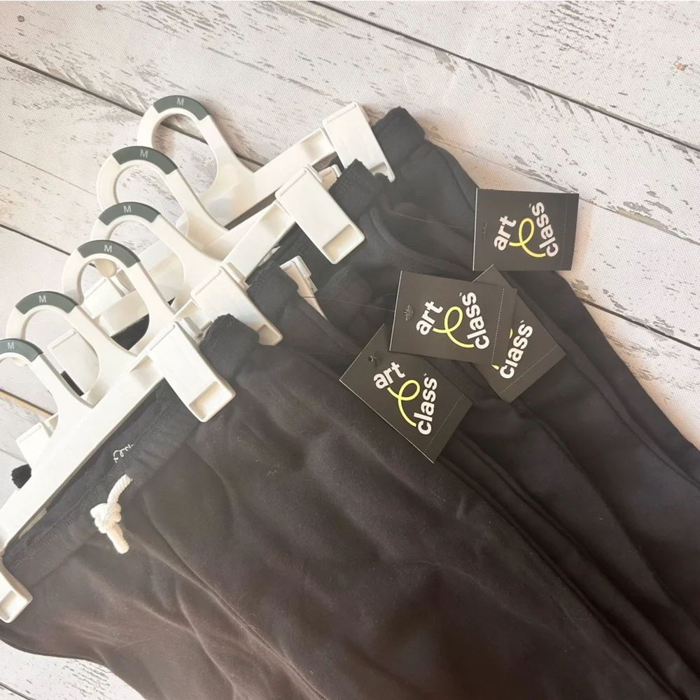Sz 8 Bundle of 3 Girl’s Black Fleece Flare leg Sweatpants - Art Class